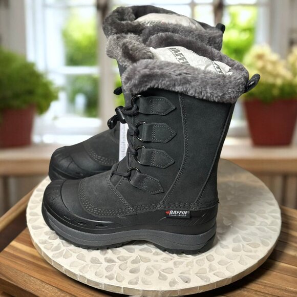 Baffin Chloe Insulated Waterproof Winter Snow Boots Women’s Size 6  Fur - Picture 3 of 16